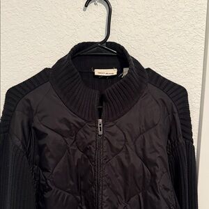 DKNY Black Quilted Bomber Jacket